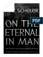 Max Scheler On The Eternal in Man