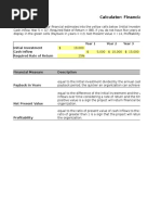 Calculator: Financial Measures Used For Project Selection