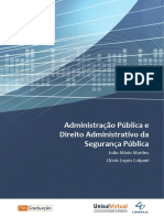 Administração Pública e Direito Administrativo Da Segurança Pública