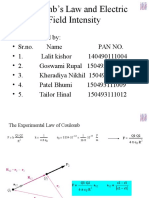 Coulomb's Law and Electric Field Intensity