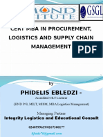 Lecture 1 and 2 Slide - CMBA Logistics - Procurement & SM