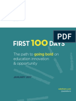 The First 100 Days: The Path To Going Bold On Education Innovation and Opportunity