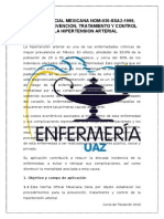 Nom-030-Ssa2-1999 para La Prevencion, TX y Control de La Hipertension Arterial