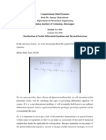 Computational Fluid Dynamics Prof. Dr. Suman Chakraborty Department of Mechanical Engineering Indian Institute of Technology, Kharagpur