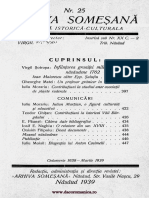 Arhiva Someşană - Revistă Istorică-Culturală, 16, Nr. 25, 1939