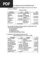 Financial Analysis and Interpretation