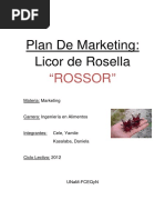 Licor de Rosella 2012 MARKETING