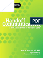 Handoff Communication-Safe Transitions in Patient Care