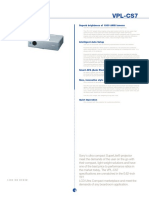 Sony VPL Cs7 Specs