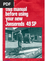 Jonsered 49SP Manual