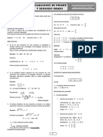 Ecuaciones de Primer y Segundo Grado