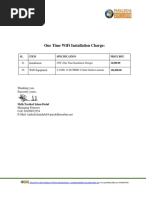 One Time Wifi Installation Charge:: February05, 2015