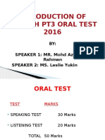 Introduction of English PT3 Oral Test 2016