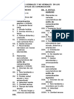 Elementos Verbales y No Verbales en Los Estilos de Comunicación