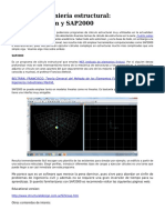 Software Ingenieria Estructural Nastranpatran y Sap2000