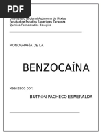 Monografia Benzocaina