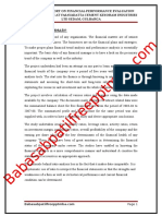 A Project Report On Financial Performance Evaluation With Key Ratios at Vasavadatta Cement Kesoram Industries LTD Sedam Gulbarga