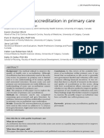 The Status of Accreditation in Primary Care