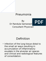 Pneumonia: by DR Randula Samarasinghe Consultant Physician