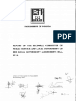 Parliamentary Report On The Uganda Local Government (Amendment) Bill, 2016