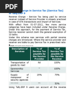 Reverse Charge in Service Tax