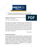 Estudo Dirigido - Sistemas de Informações Gerenciais