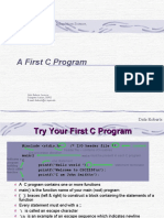 A First C Program: Department of Computer and Information Science, School of Science, IUPUI