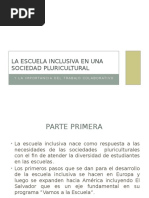 La Escuela Inclusiva en Una Sociedad Pluricultural