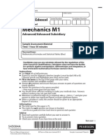 Specimen (IAL) QP - M1 Edexcel