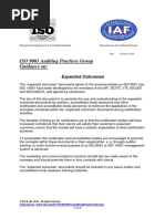 ISO 9001 Auditing Practices Group Guidance On:: Expected Outcomes