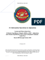 (U-FOUO) U.S. Marine Corps Information Operations in Afghanistan Lessons Learned Report PDF