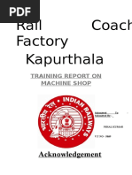 Rail Coach Factory Kapurthala: Acknowledgement