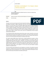 Improving Pedestrian Accessibility To Public Space Through Space Syntax Analysis PDF