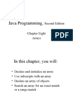 Java Programming,: Second Edition Chapter Eight Arrays