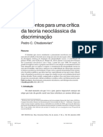 Elementos para Um Crítica Da Teoria Neoclássica Da Discriminação