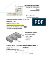 CALCULO Transformador