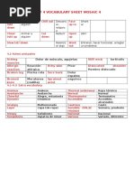 Unit 4 Vocabulary Sheet Mosaic 4