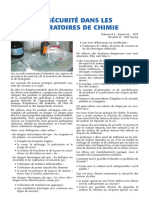 La Sécurité Dans Les Laboratoires de Chimie PDF