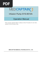 SYS-6010A Infusion Pump Operation Manual - V1.1