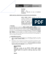 Modelo Escrito Ejecución de Acta de Conciliación Sobre Alimentos