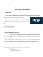 Management Feasibility