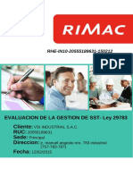 Evaluacion Del Sistema de Gestion Rimac