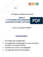 7.1 Modelo Del Multiplicador para Una Economía Cerrada y Sin Sector Público