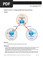 Chapter 6 Lab 6-1, Configuring BGP With Default Routing: Topology