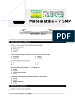 Bank Soal Cabang Matematika 7 SMP (Bilangan Bulat)