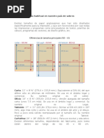 Trabajo Sobres y Tamaño de Papel