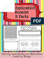 Free Multiplication Facts Booklet For 2 Facts