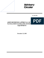 Airworthiness Approval of Global Navigation Satellite System (GNSS) Equipment