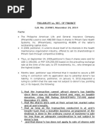 Philam Life Vs Sec of Finance, Nov. 24, 2014