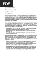 Letter To President Trump From 10 Members of The President's Advisory Commission On Asian Americans and Pacific Islanders